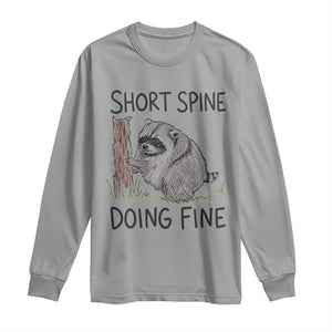 Jimothy Short Spine Doing Fine Inspirational Long Sleeve Shirt Viral Seattle Raccoon Crayon Drawing Graphic