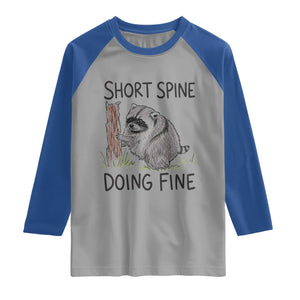 Jimothy Short Spine Doing Fine Inspirational Raglan Shirt Viral Seattle Raccoon Crayon Drawing Graphic