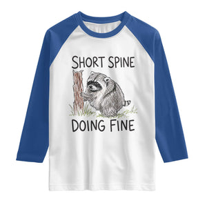 Jimothy Short Spine Doing Fine Inspirational Raglan Shirt Viral Seattle Raccoon Crayon Drawing Graphic