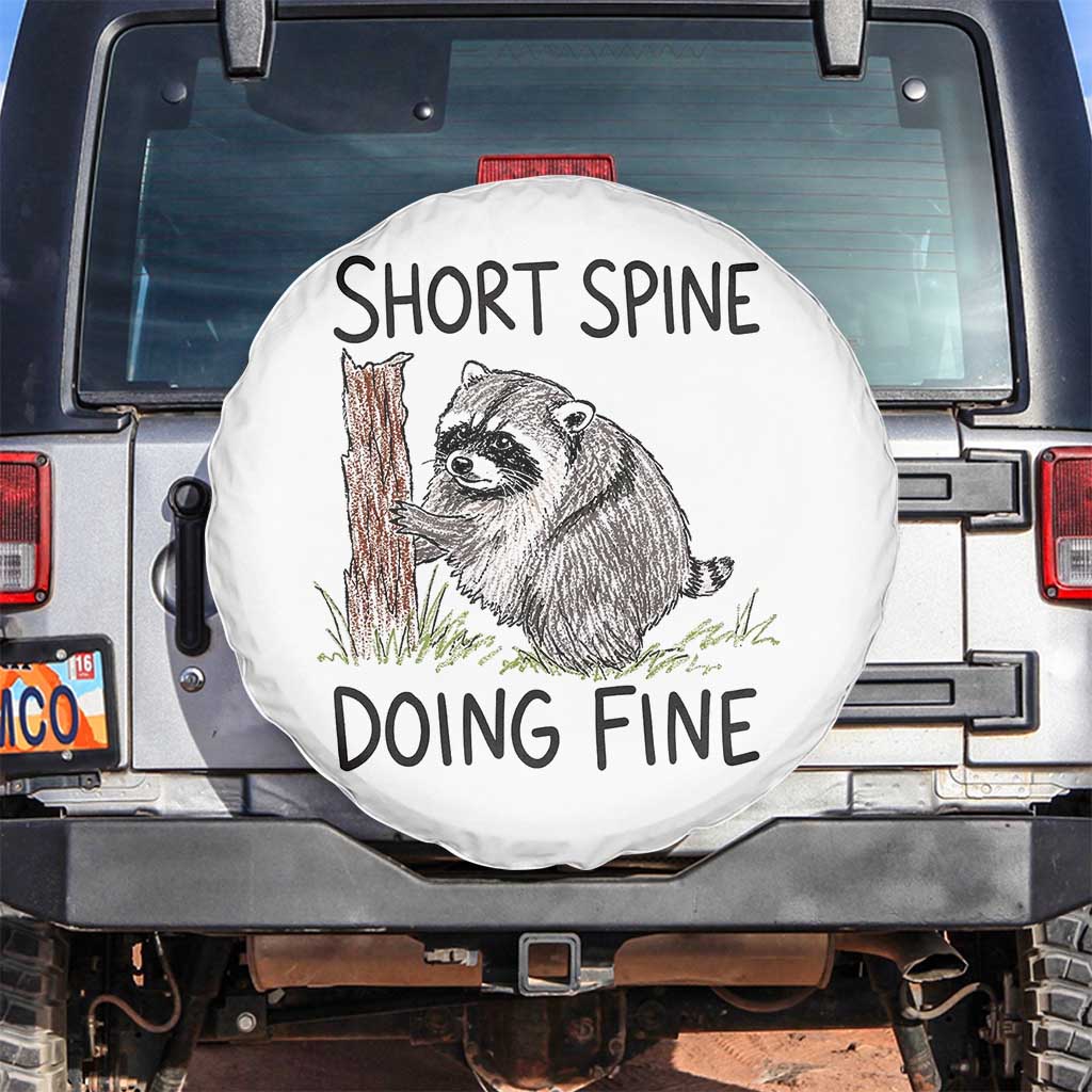 Jimothy Short Spine Doing Fine Inspirational Spare Tire Cover Viral Seattle Raccoon Crayon Drawing Graphic TS02 No hole White Print Your Wear