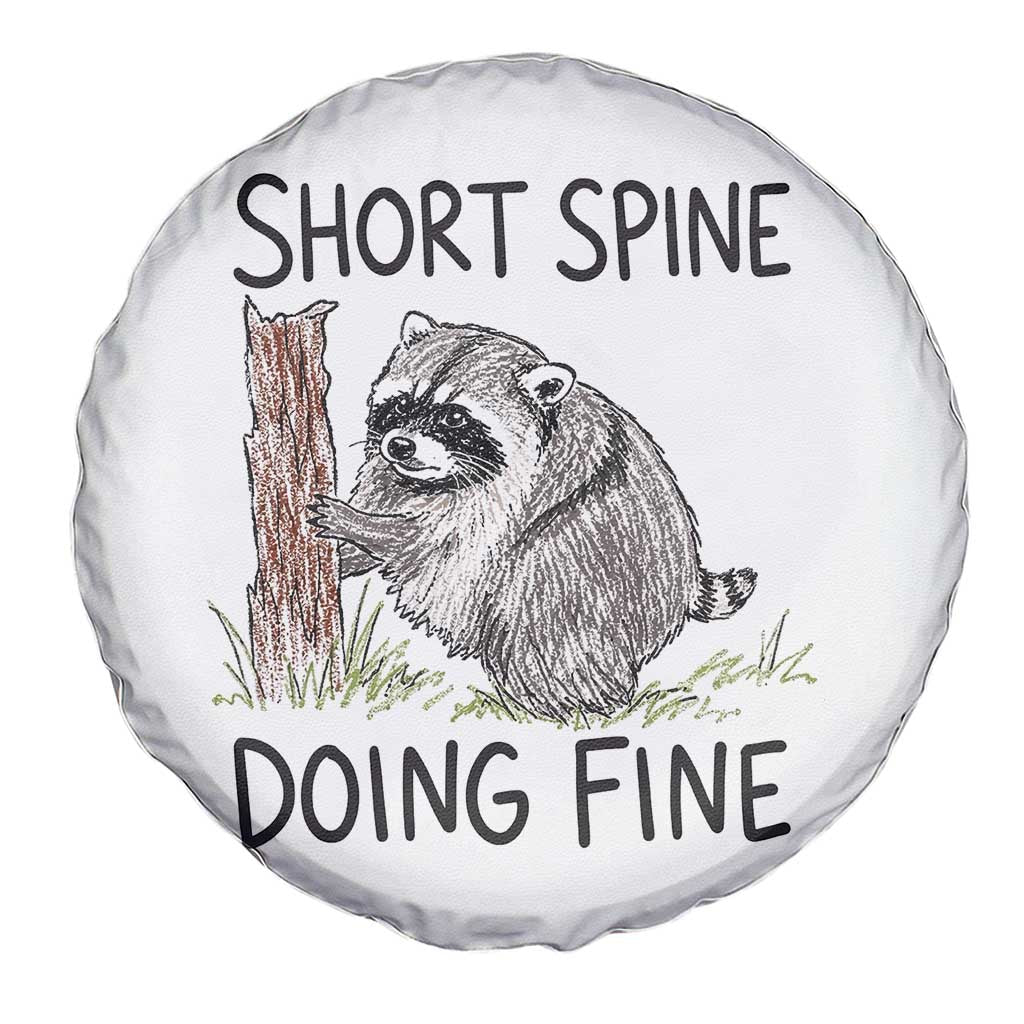 Jimothy Short Spine Doing Fine Inspirational Spare Tire Cover Viral Seattle Raccoon Crayon Drawing Graphic