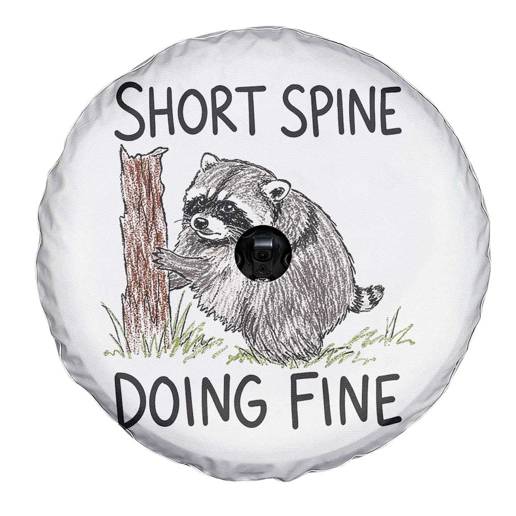 Jimothy Short Spine Doing Fine Inspirational Spare Tire Cover Viral Seattle Raccoon Crayon Drawing Graphic
