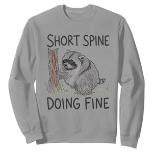 Jimothy Short Spine Doing Fine Inspirational Sweatshirt Viral Seattle Raccoon Crayon Drawing Graphic