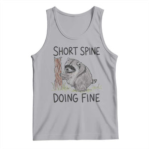 Jimothy Short Spine Doing Fine Inspirational Tank Top Viral Seattle Raccoon Crayon Drawing Graphic