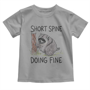 Jimothy Short Spine Doing Fine Inspirational Toddler T Shirt Viral Seattle Raccoon Crayon Drawing Graphic