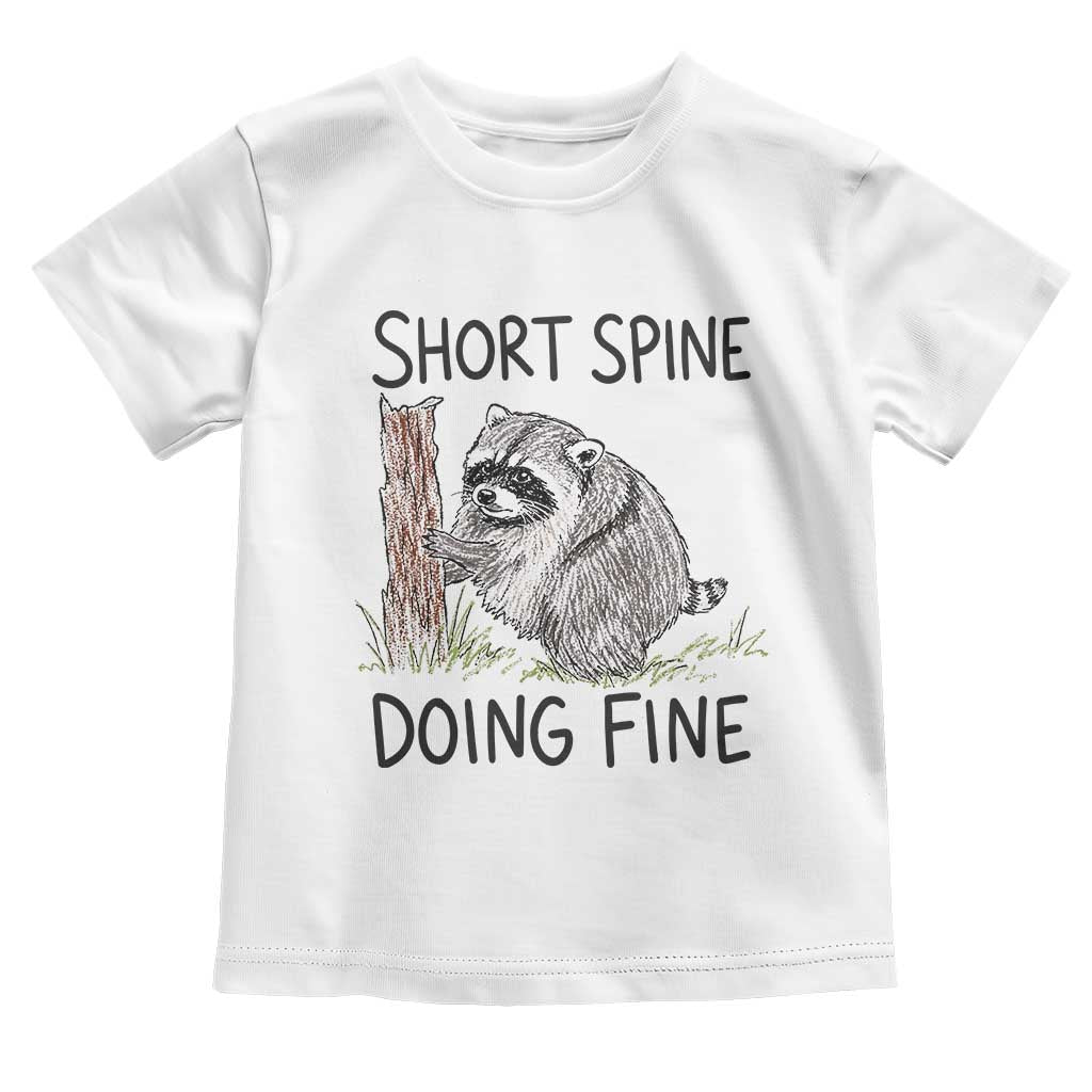 Jimothy Short Spine Doing Fine Inspirational Toddler T Shirt Viral Seattle Raccoon Crayon Drawing Graphic TS02 White Print Your Wear