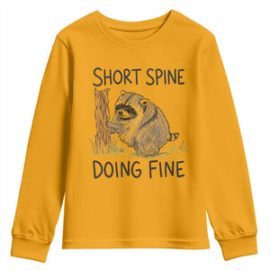 Jimothy Short Spine Doing Fine Inspirational Youth Sweatshirt Viral Seattle Raccoon Crayon Drawing Graphic
