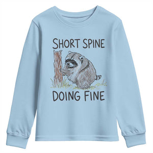Jimothy Short Spine Doing Fine Inspirational Youth Sweatshirt Viral Seattle Raccoon Crayon Drawing Graphic
