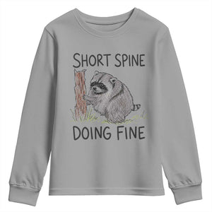 Jimothy Short Spine Doing Fine Inspirational Youth Sweatshirt Viral Seattle Raccoon Crayon Drawing Graphic