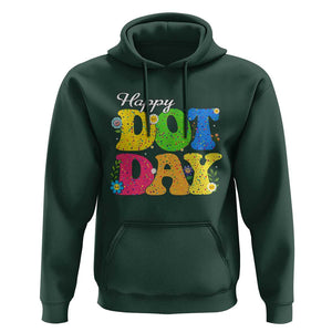 Happy Dot Day Hoodie Colorful Polka Dot TS02 Dark Forest Green Print Your Wear