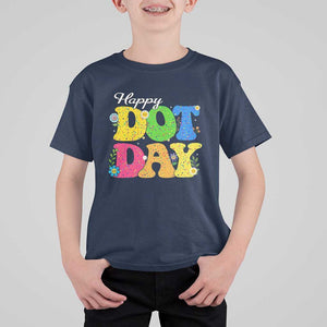 Happy Dot Day T Shirt For Kid Colorful Polka Dot TS02 Navy Print Your Wear