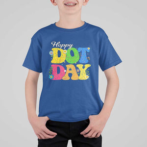Happy Dot Day T Shirt For Kid Colorful Polka Dot TS02 Royal Blue Print Your Wear