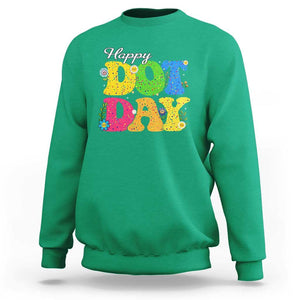 Happy Dot Day Sweatshirt Colorful Polka Dot TS02 Irish Green Print Your Wear