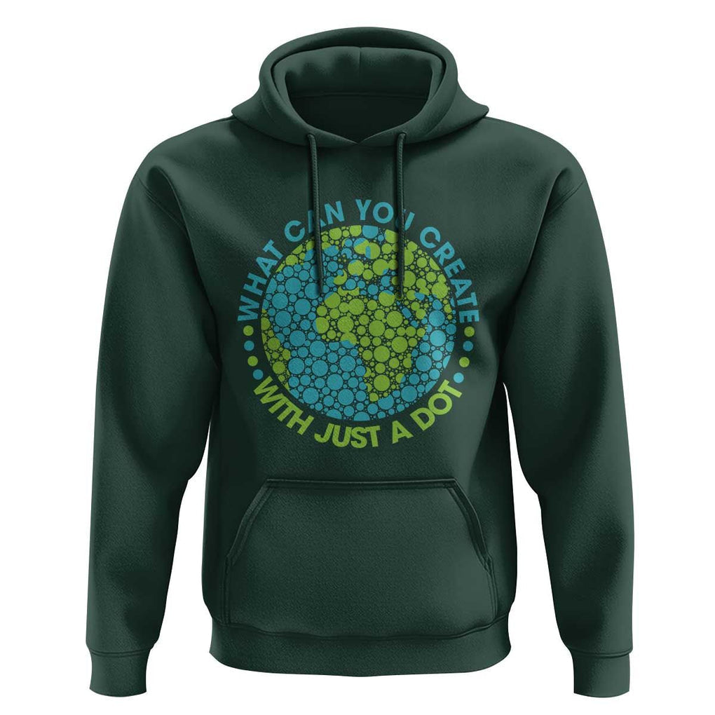 Dot Day Hoodie What Can You Create With Just A Dot Earth Polka TS02 Dark Forest Green Print Your Wear