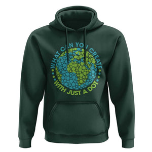 Dot Day Hoodie What Can You Create With Just A Dot Earth Polka TS02 Dark Forest Green Print Your Wear