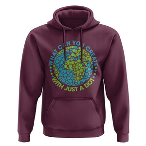 Dot Day Hoodie What Can You Create With Just A Dot Earth Polka TS02 Maroon Print Your Wear