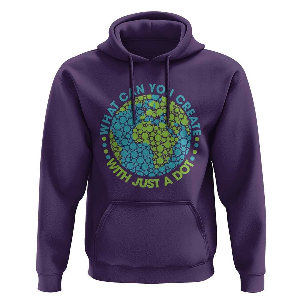 Dot Day Hoodie What Can You Create With Just A Dot Earth Polka TS02 Purple Print Your Wear