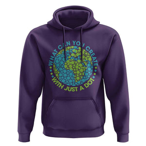 Dot Day Hoodie What Can You Create With Just A Dot Earth Polka TS02 Purple Print Your Wear