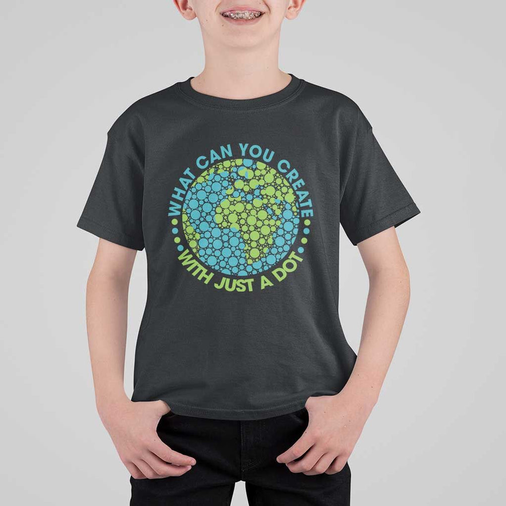 Dot Day T Shirt For Kid What Can You Create With Just A Dot Earth Polka TS02 Black Print Your Wear