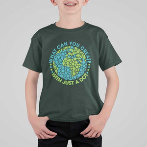 Dot Day T Shirt For Kid What Can You Create With Just A Dot Earth Polka TS02 Dark Forest Green Print Your Wear