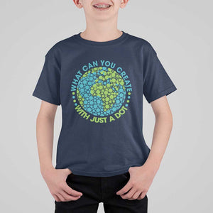 Dot Day T Shirt For Kid What Can You Create With Just A Dot Earth Polka TS02 Navy Print Your Wear