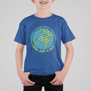 Dot Day T Shirt For Kid What Can You Create With Just A Dot Earth Polka TS02 Royal Blue Print Your Wear