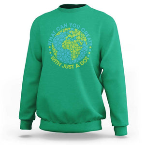 Dot Day Sweatshirt What Can You Create With Just A Dot Earth Polka TS02 Irish Green Print Your Wear
