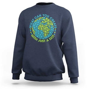 Dot Day Sweatshirt What Can You Create With Just A Dot Earth Polka TS02 Navy Print Your Wear