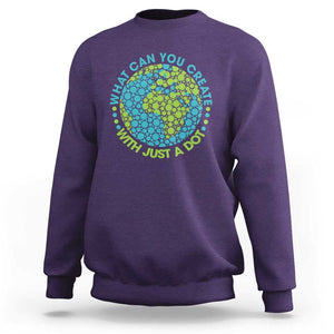 Dot Day Sweatshirt What Can You Create With Just A Dot Earth Polka TS02 Purple Print Your Wear