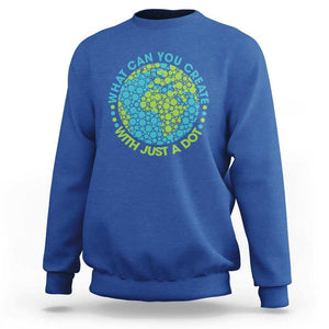 Dot Day Sweatshirt What Can You Create With Just A Dot Earth Polka TS02 Royal Blue Print Your Wear