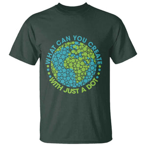 Dot Day T Shirt What Can You Create With Just A Dot Earth Polka TS02 Dark Forest Green Print Your Wear