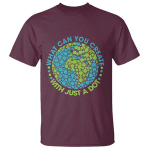 Dot Day T Shirt What Can You Create With Just A Dot Earth Polka TS02 Maroon Print Your Wear