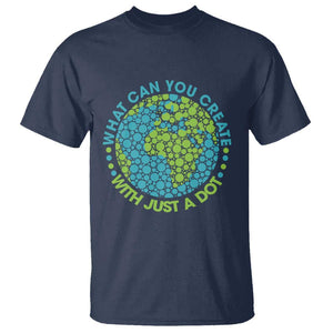Dot Day T Shirt What Can You Create With Just A Dot Earth Polka TS02 Navy Print Your Wear