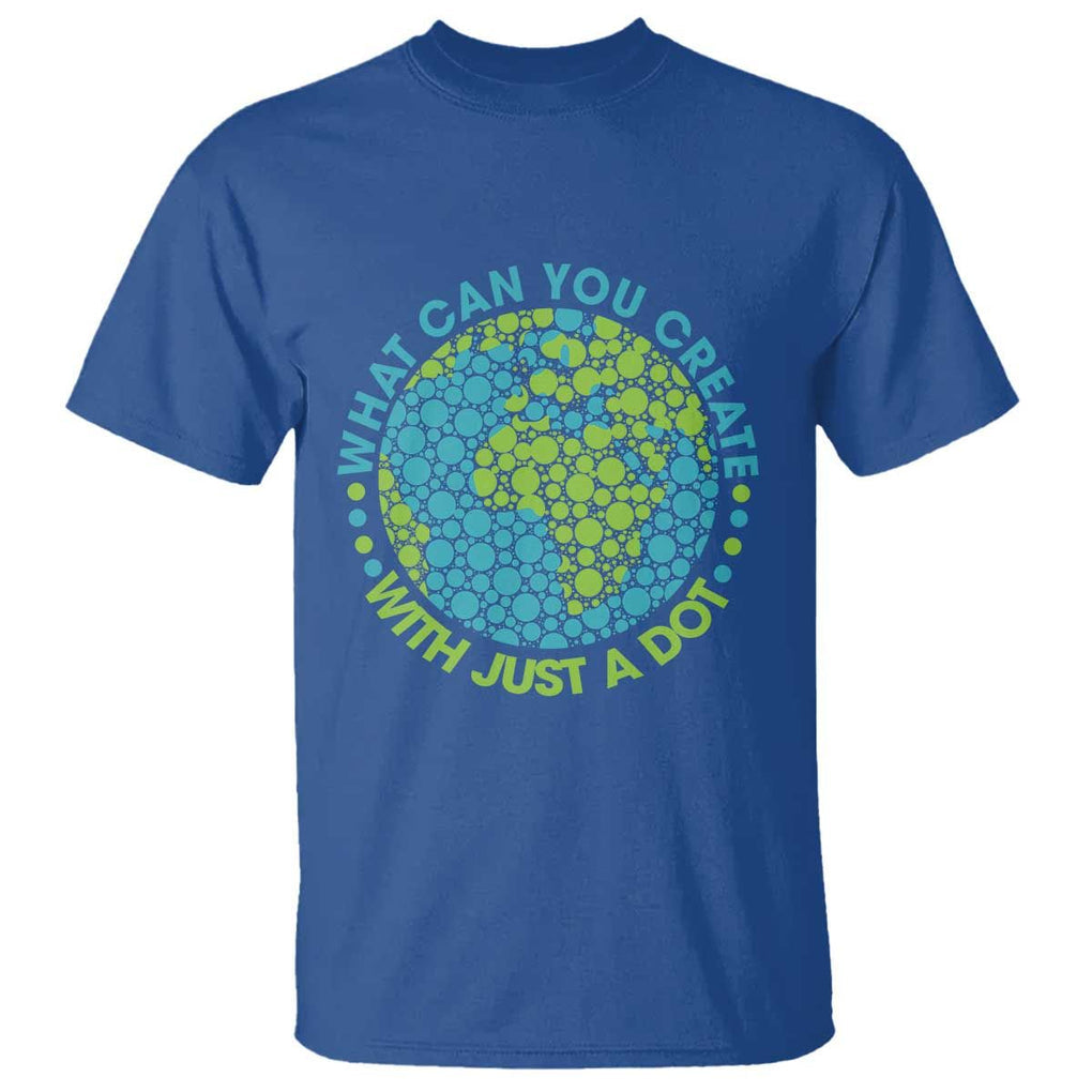Dot Day T Shirt What Can You Create With Just A Dot Earth Polka TS02 Royal Blue Print Your Wear