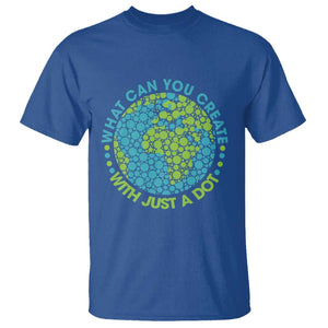 Dot Day T Shirt What Can You Create With Just A Dot Earth Polka TS02 Royal Blue Print Your Wear