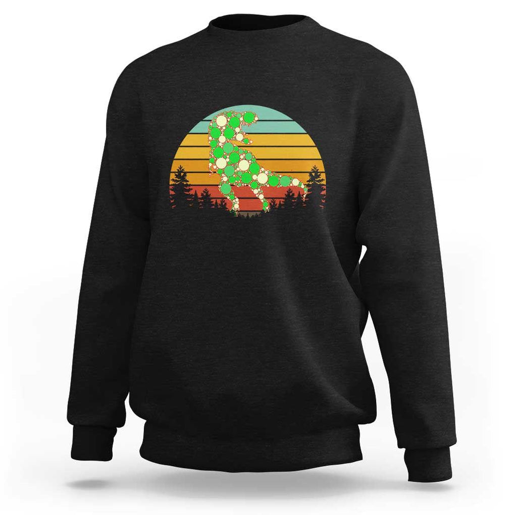 Dot Day Sweatshirt Polka Dot Dinosaur Lover Retro International TS02 Black Print Your Wear