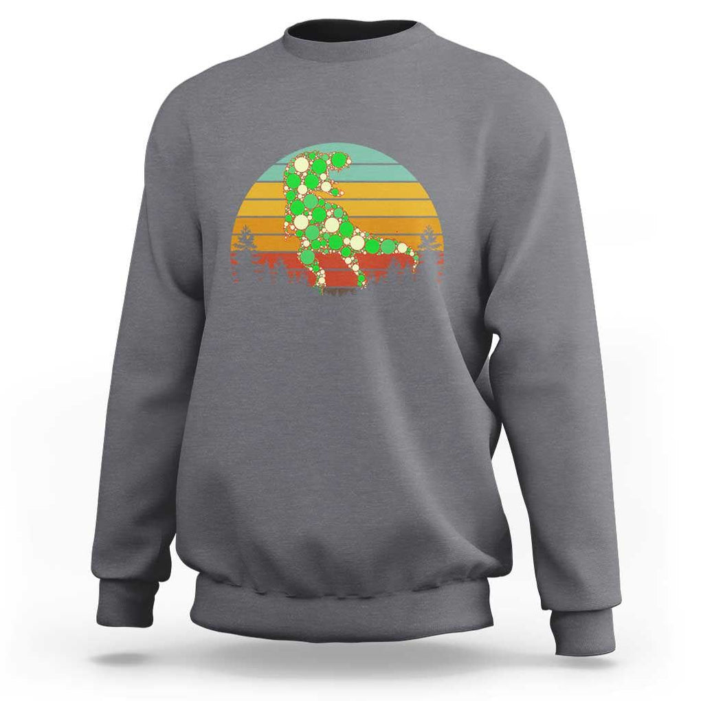 Dot Day Sweatshirt Polka Dot Dinosaur Lover Retro International TS02 Charcoal Print Your Wear