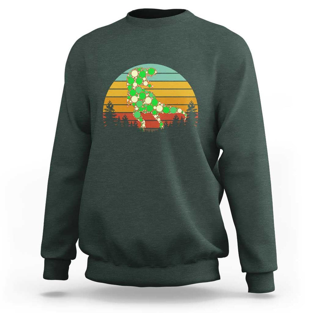 Dot Day Sweatshirt Polka Dot Dinosaur Lover Retro International TS02 Dark Forest Green Print Your Wear