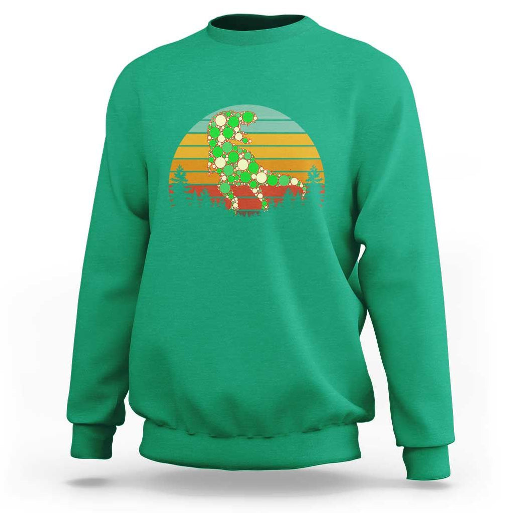 Dot Day Sweatshirt Polka Dot Dinosaur Lover Retro International TS02 Irish Green Print Your Wear