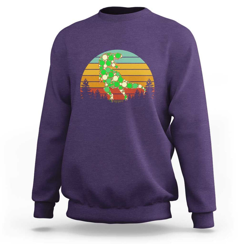 Dot Day Sweatshirt Polka Dot Dinosaur Lover Retro International TS02 Purple Print Your Wear