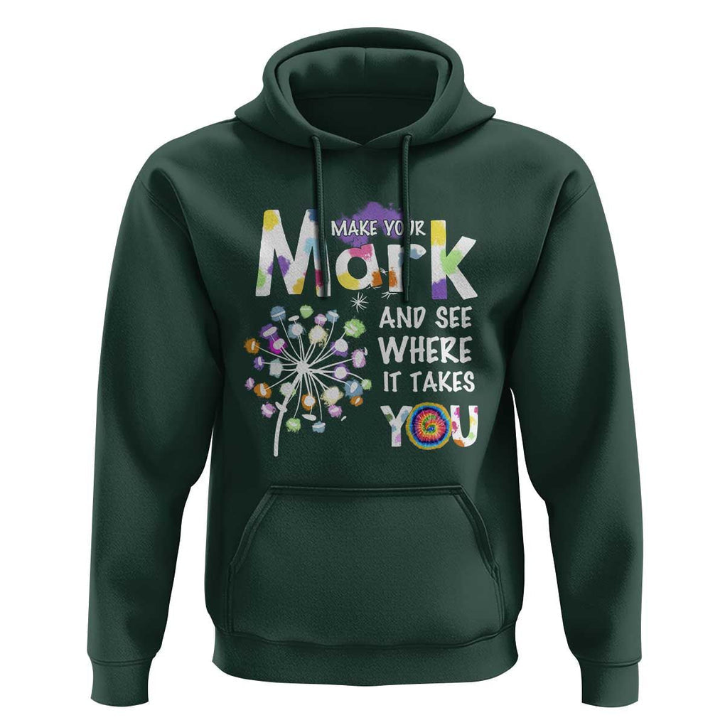 Dot Day Hoodie Polka Dot Make Mark It Takes You International TS02 Dark Forest Green Print Your Wear