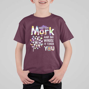 Dot Day T Shirt For Kid Polka Dot Make Mark It Takes You International TS02 Maroon Print Your Wear