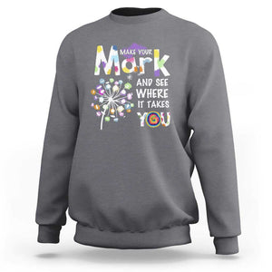 Dot Day Sweatshirt Polka Dot Make Mark It Takes You International TS02 Charcoal Print Your Wear