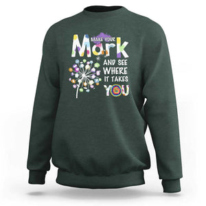 Dot Day Sweatshirt Polka Dot Make Mark It Takes You International TS02 Dark Forest Green Print Your Wear