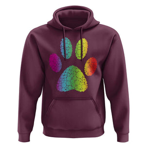 Dot Day Hoodie Polka Dot Dog Paw Dog Lover International TS02 Maroon Print Your Wear