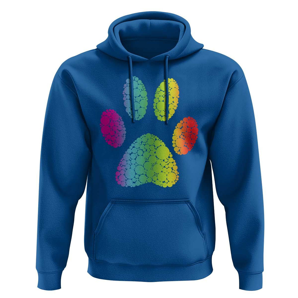 Dot Day Hoodie Polka Dot Dog Paw Dog Lover International TS02 Royal Blue Print Your Wear