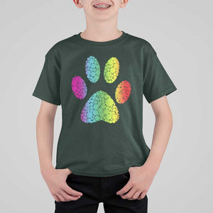 Dot Day T Shirt For Kid Polka Dot Dog Paw Dog Lover International TS02 Dark Forest Green Print Your Wear