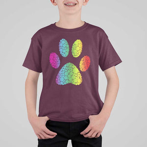 Dot Day T Shirt For Kid Polka Dot Dog Paw Dog Lover International TS02 Maroon Print Your Wear