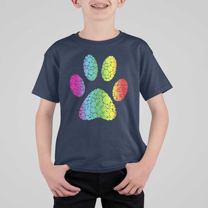Dot Day T Shirt For Kid Polka Dot Dog Paw Dog Lover International TS02 Navy Print Your Wear