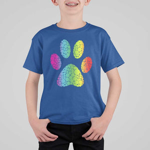 Dot Day T Shirt For Kid Polka Dot Dog Paw Dog Lover International TS02 Royal Blue Print Your Wear